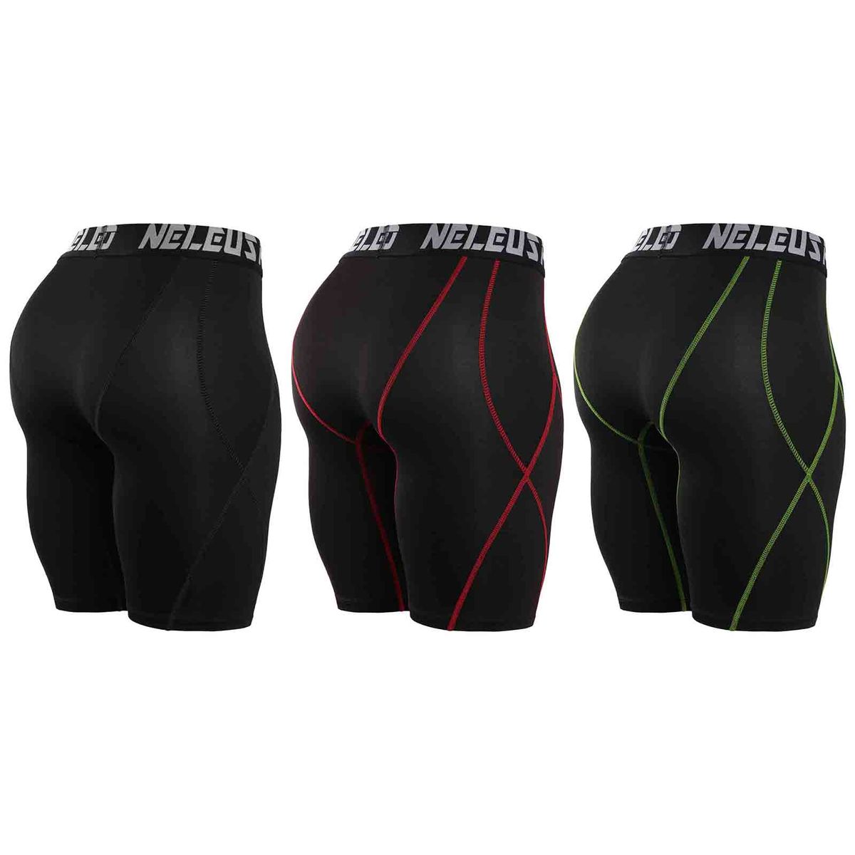3PCS Men Sports Shorts Quick-Dry Breathable Elastic Gym