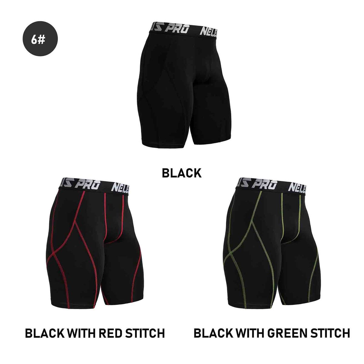 3PCS Men Sports Shorts Quick-Dry Breathable Elastic Gym