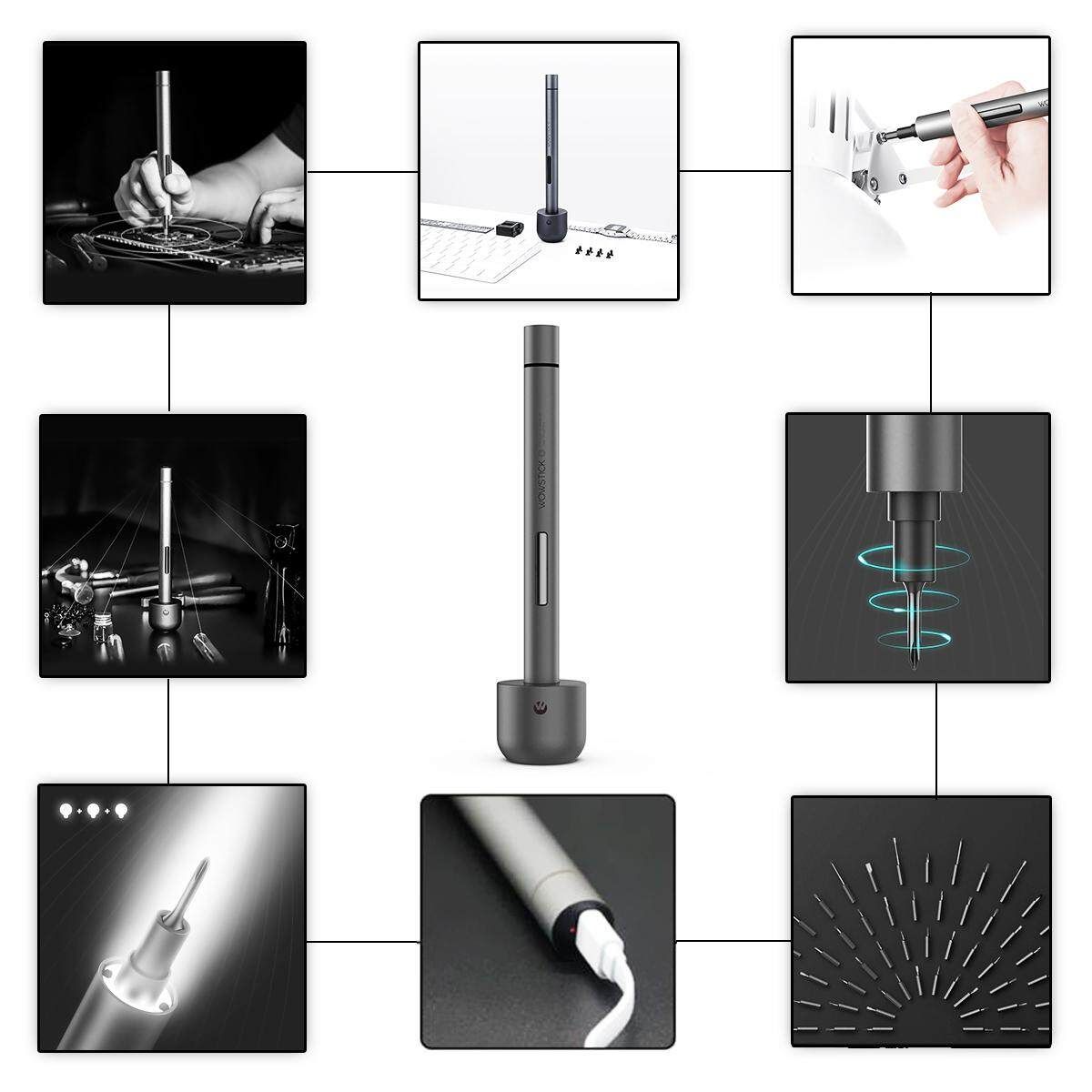 Xia Omi 1F+ 64 In 1 Electric Cordless Screw Driver LED Pen USB Charge -ion