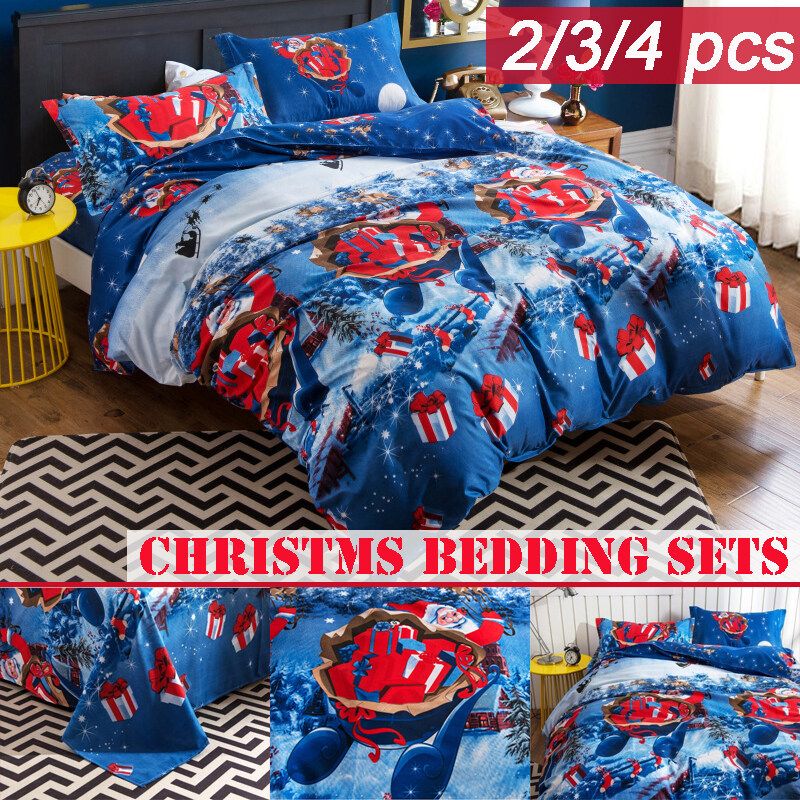 Christmas Bedding Duvet Cover Set Single Pillowcase