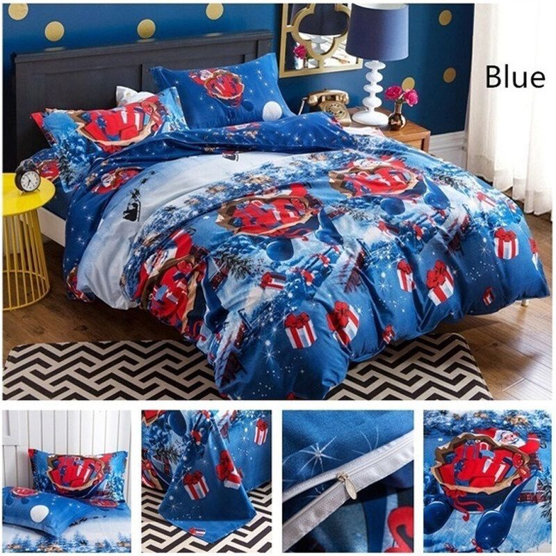 Christmas Bedding Duvet Cover Set Single Pillowcase