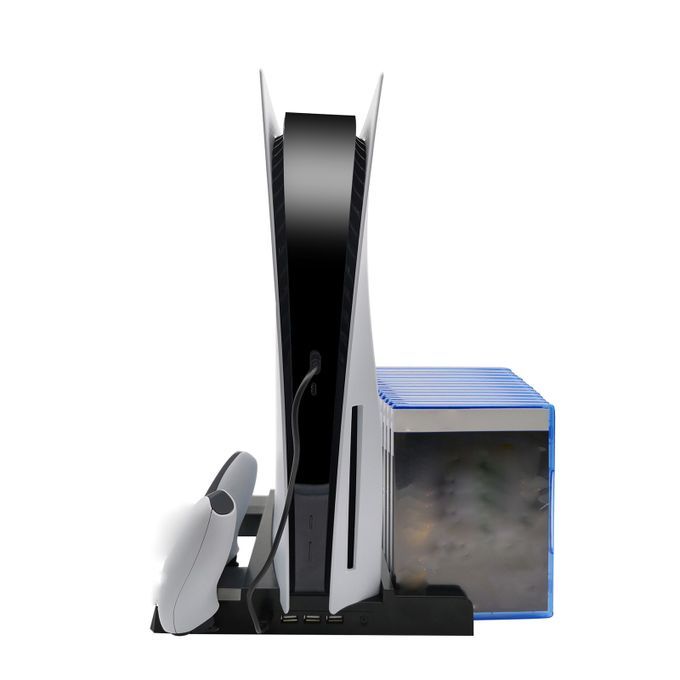Stand Cooling Fan For PS5 Dock With Dual Controller EXT Port Game