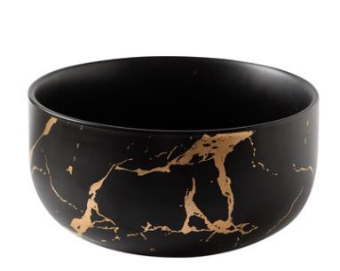 Marble Ceramic Bowl Home Tableware Set Nordic Style Porcelain Breakfast Rice Dinner Noodle Soup Round Bowls