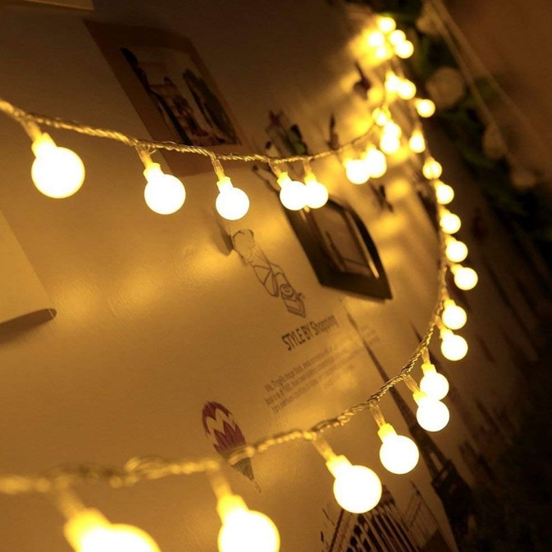 10M Fairy Garland LED Ball String Lights Waterproof For Christmas Tree Wedding Home Indoor Decoration Battery Powered