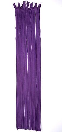 22 Inch Nylon Invisible Zippers 6-pack, Purple
