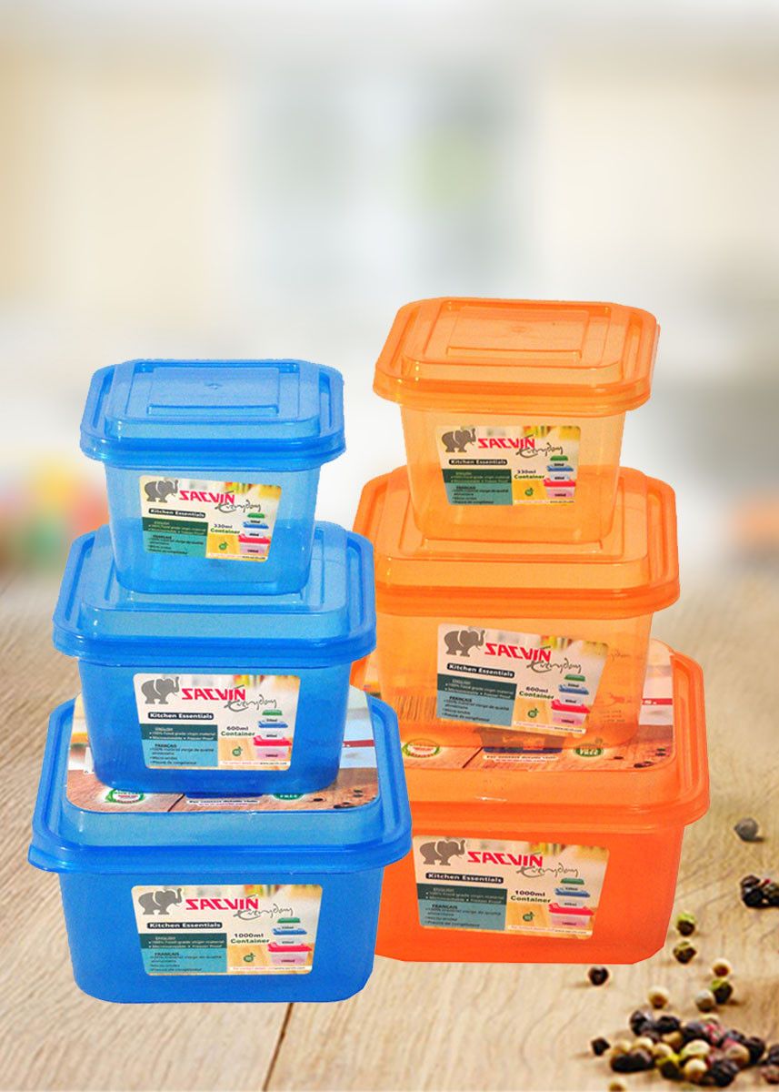 Kitchen Essential Food Bowl Storage Square Container Set 3n1
