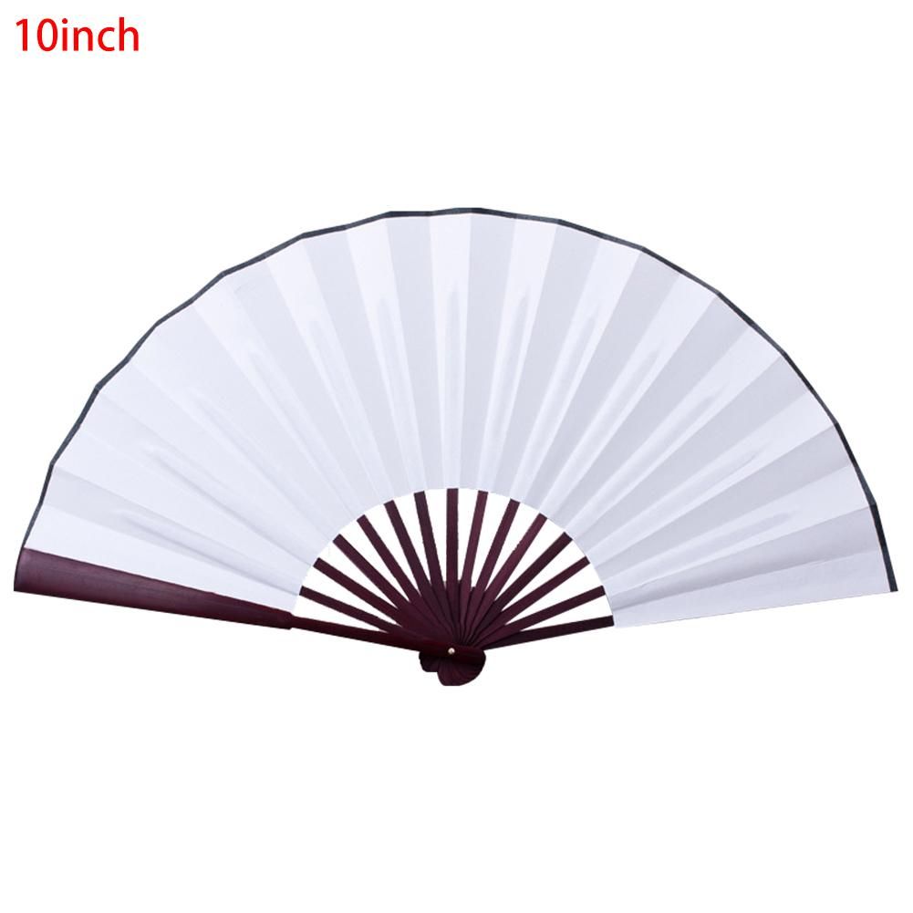 Fan Party Gift 8 Plastic Dance /10 Held Folding Hand Hand Silk Silk Fans Fan Wedding Color Cloth Fans Inch Folding Solid Summer