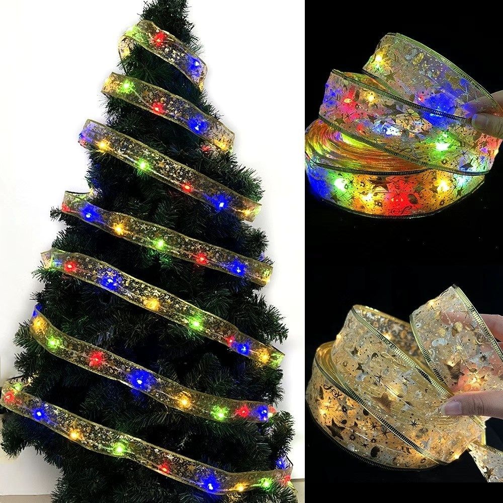 Ribbon Led Lamp String Christmas Tree Decorative Lamp Silk Lamp