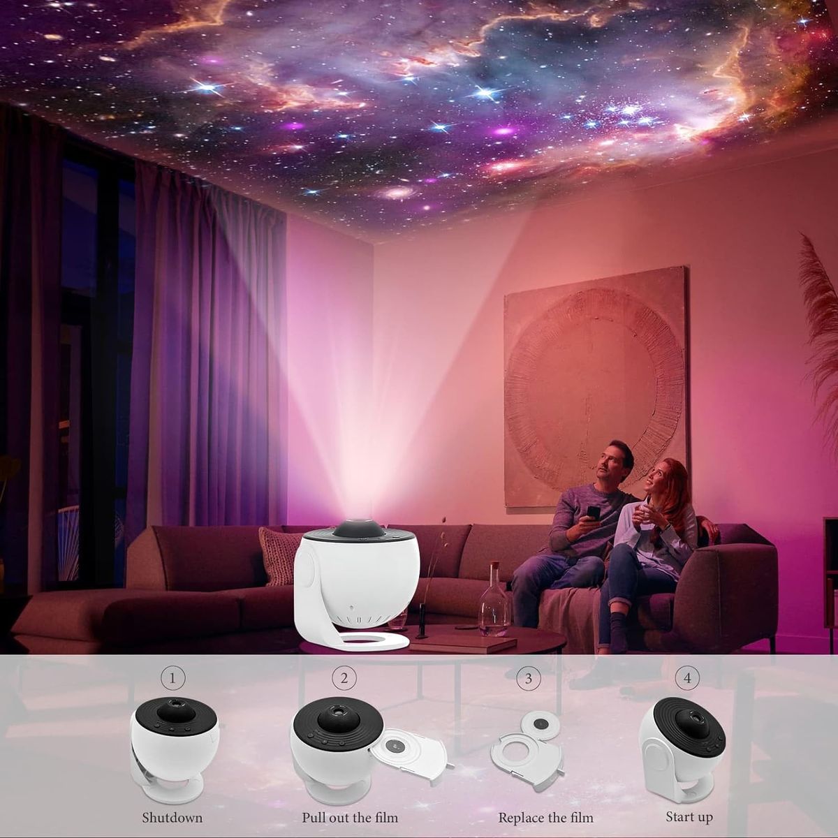 12 In 1 Star Projector, Planetarium Galaxy Projector For Bedroom, Aurora Projector