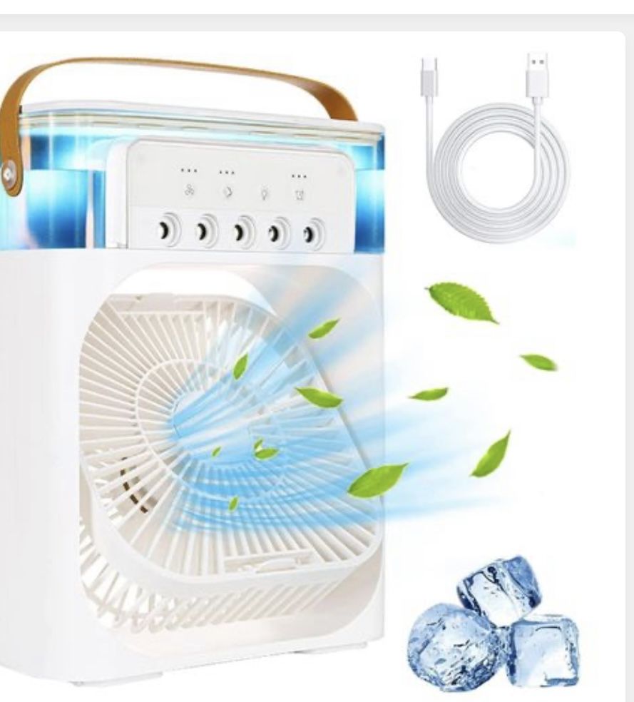 Mini Spray Fan Desk USB Fan Mini Air Conditioner Fan White