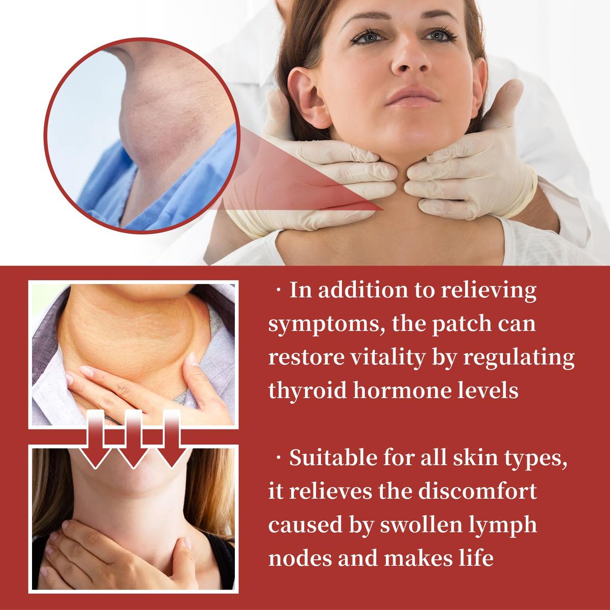 EELHOE 7Pcs Lymphatic Detox Patches Neck/Armpit Anti-Swelling Patch Pads