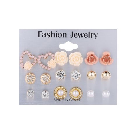 Stud Earring Set - 9 Pairs