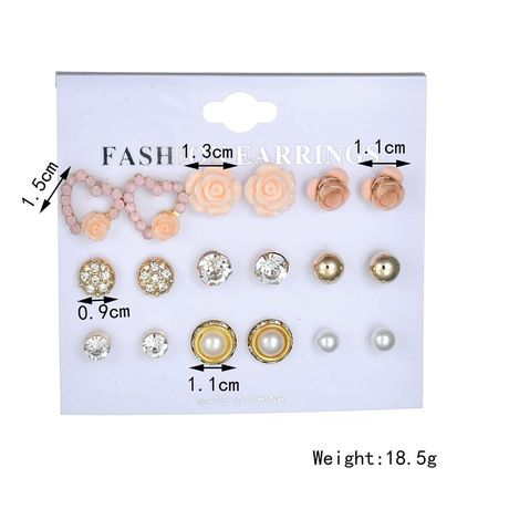 Stud Earring Set - 9 Pairs