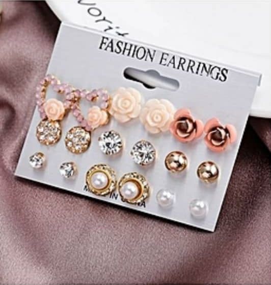 Stud Earring Set - 9 Pairs