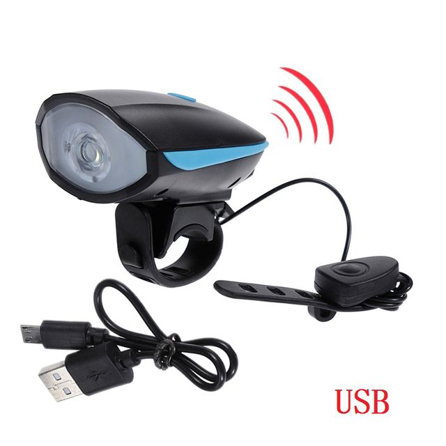 Zacro Bicycle Bike Bell Usb Rechargable Cycling Horn Light