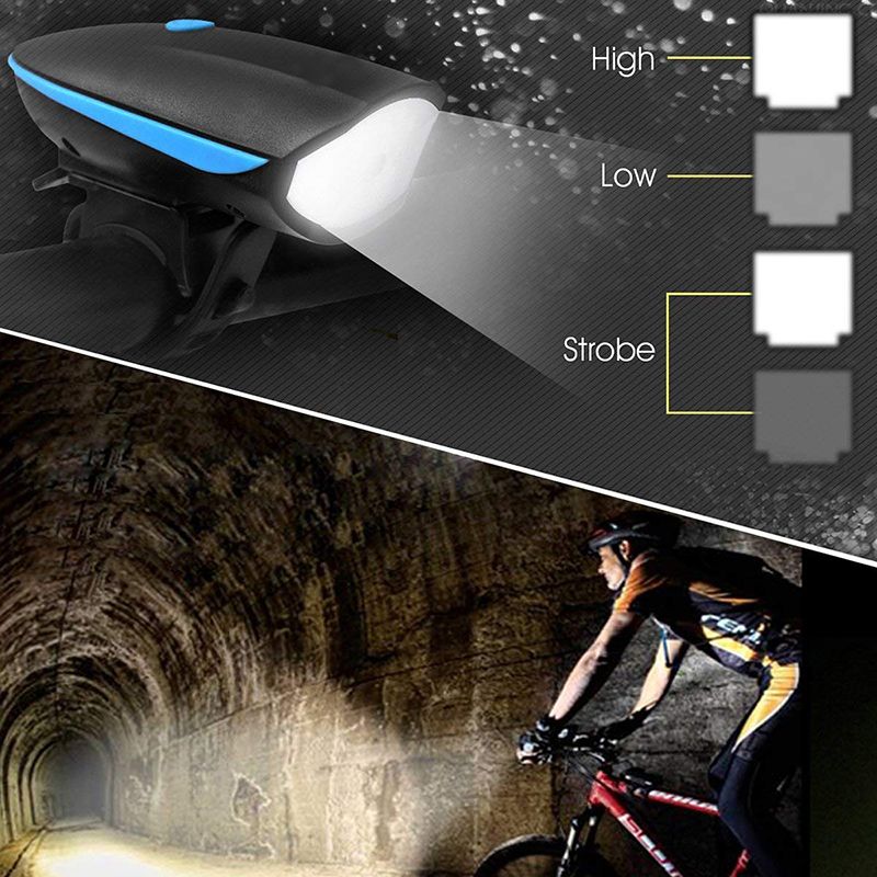 Zacro Bicycle Bike Bell Usb Rechargable Cycling Horn Light