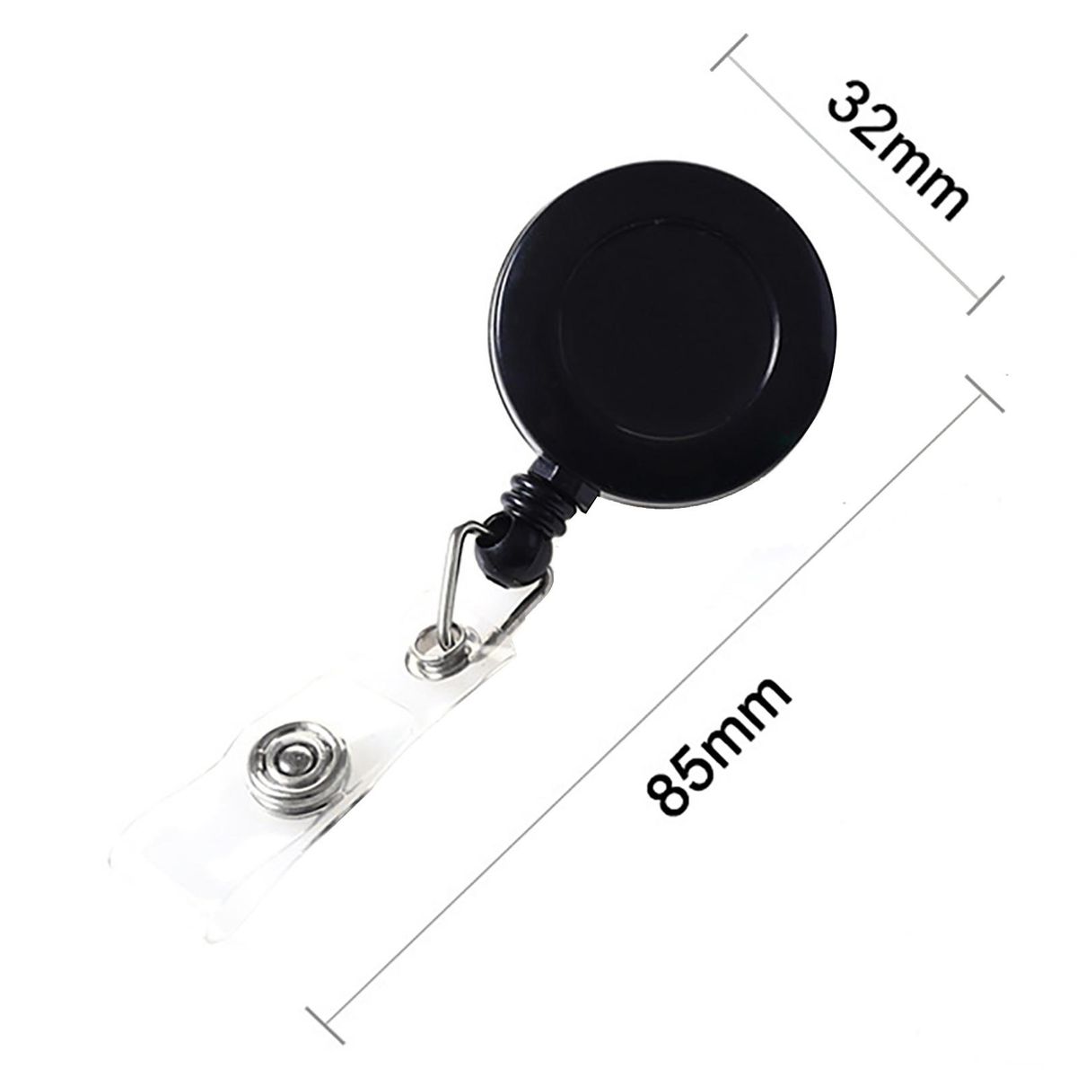 Sturdy Badge Holder 10-pack Swivel Retractable Badge Reels for Work Black