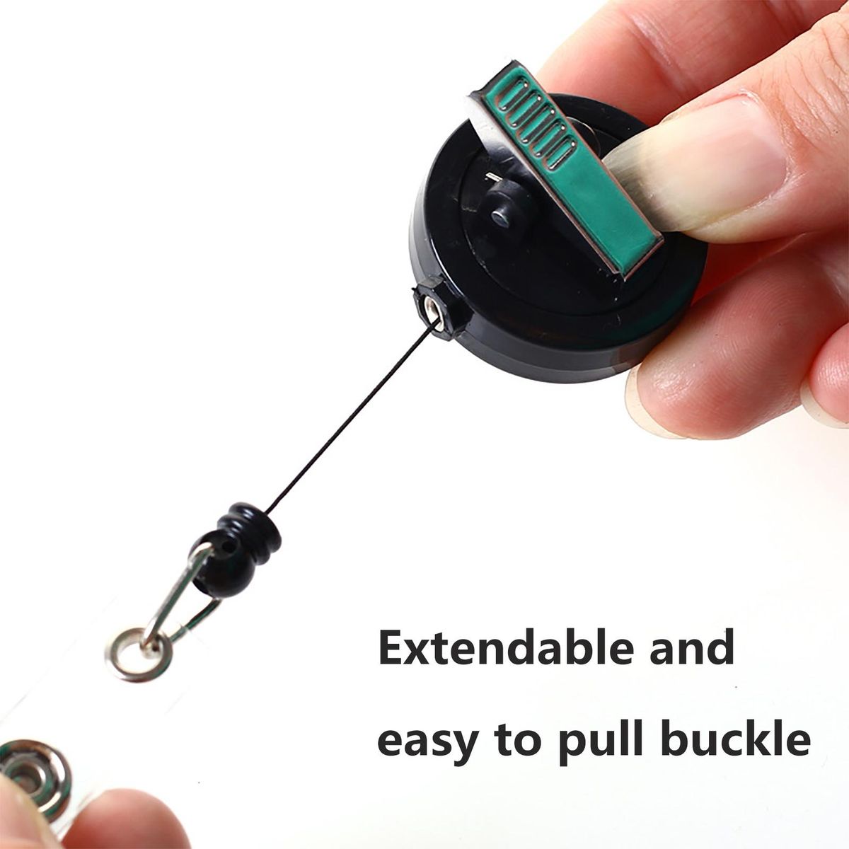 Sturdy Badge Holder 10-pack Swivel Retractable Badge Reels for Work Black