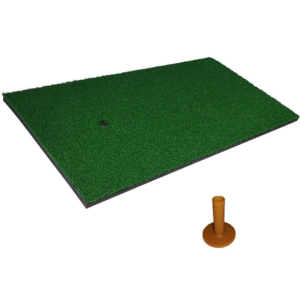30x60cm Golf Cage Grass Pad Swing Hitting Practice Trainer Mat with Rubber Tee