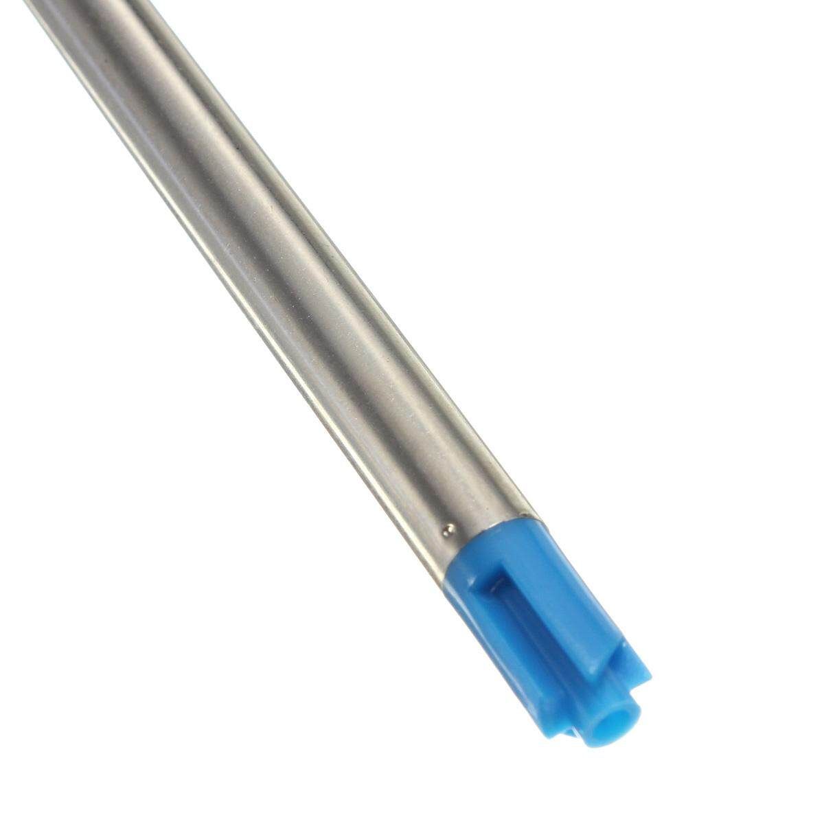 10X Blue Ballpoint Pen Refills Fine Point Medium Standard For Parker Style Ink