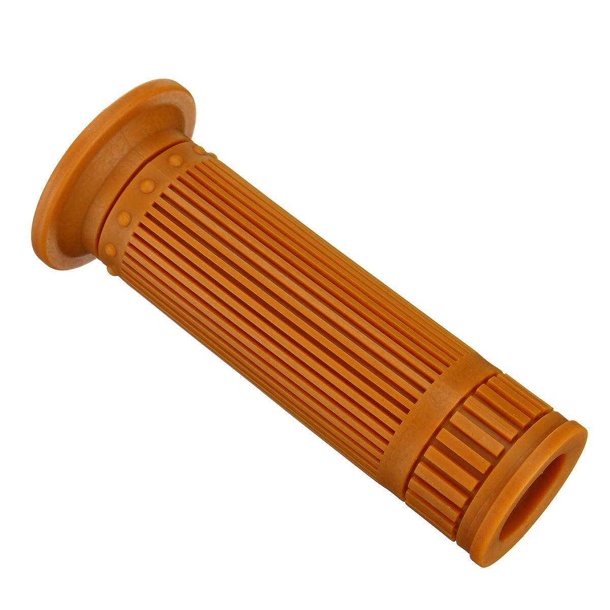 2x Universal 7/8" 22mm Motorcycle Bike Rubber Handlebar Hand Grips Motorcycle Bike ATV Dirt Motobike Cafe Racer For Prince Ranger CG/GN Tianjun (Ple Yellow) Brown Yellow 22 / 24mm