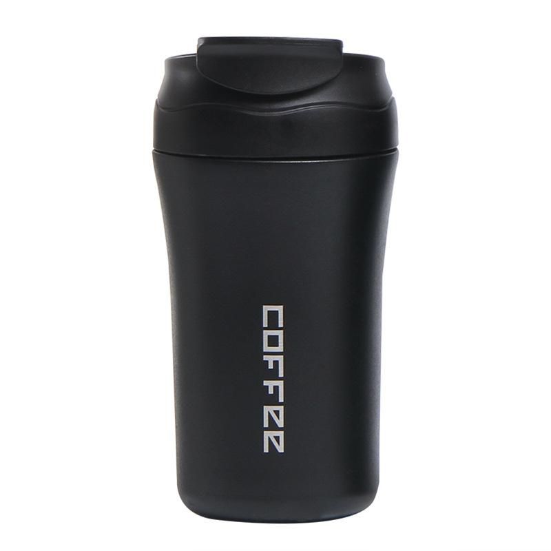 400ml Double Stainless Steel Coffee Thermos Mug With Straw Multifunctional Car Vacuum Flask Portable Travel Insulated Cup