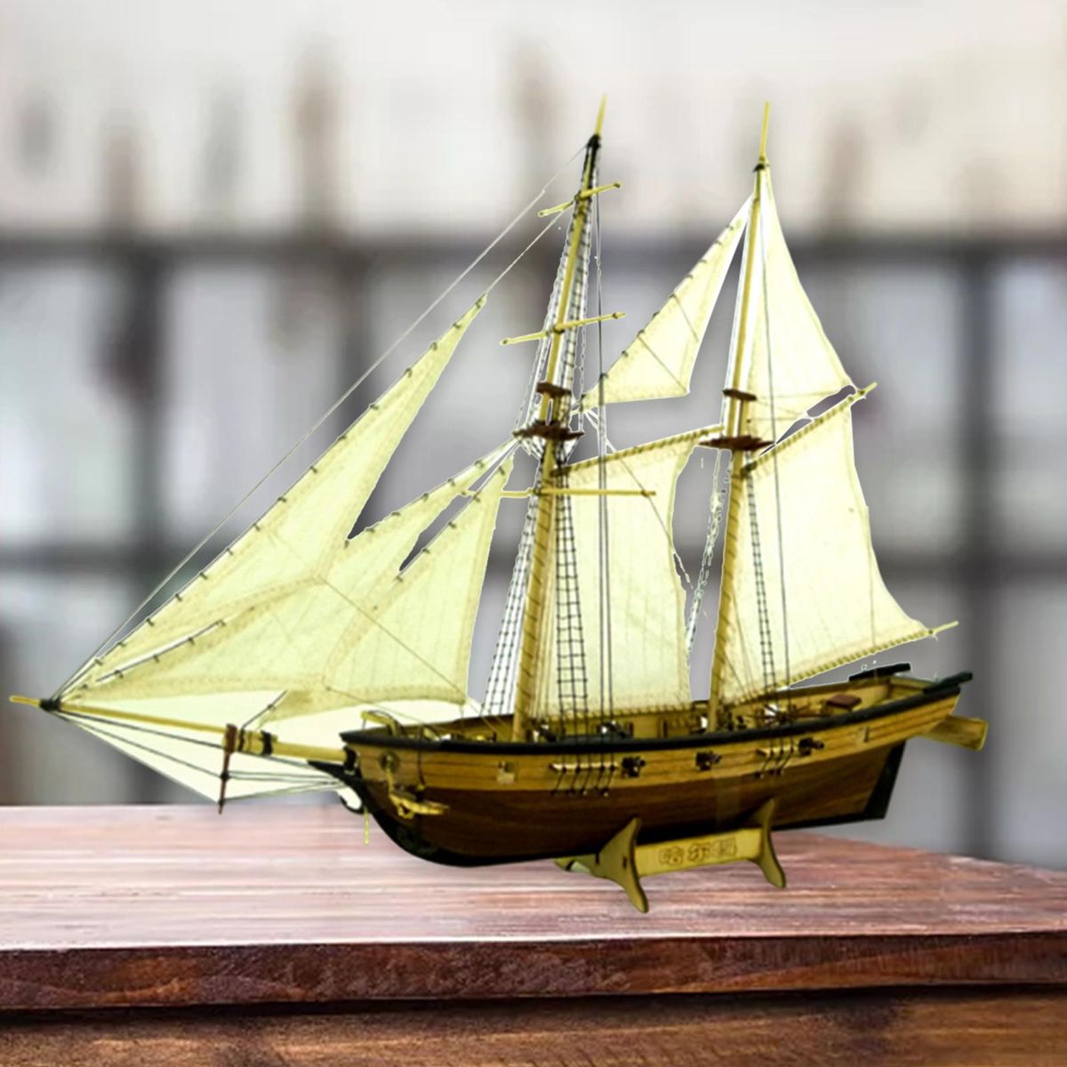 Wooden Ship Model-Crafts DIY Solid Handcrafted Puzzle Gift