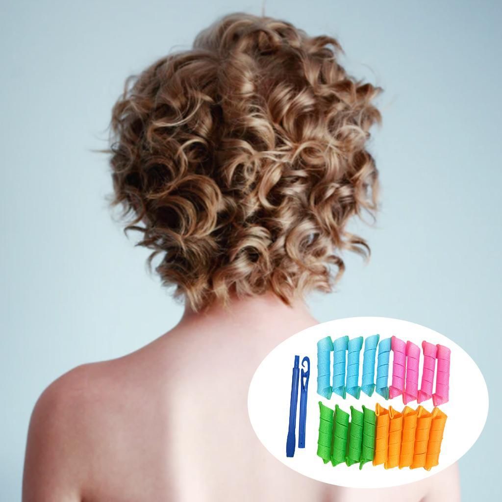 36pcs Curlers Spiral  Diy Styling  With Hooks For