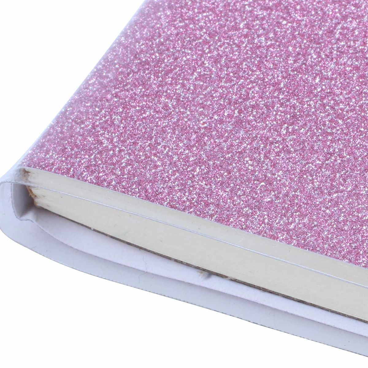 PVC Cover Pink Glitter Powder Decor Diary Memo Book