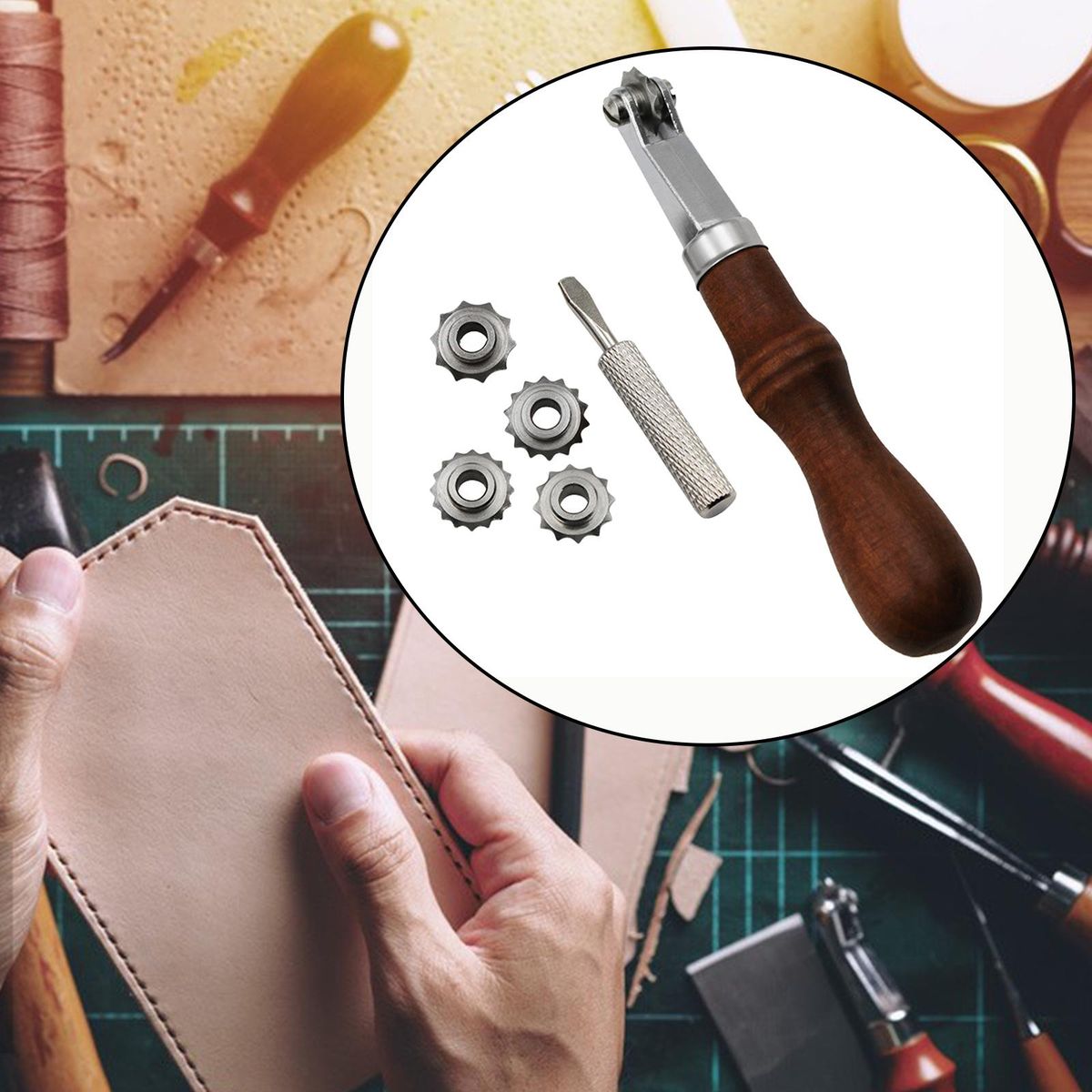 Stainless Steel Leather  Point Tracing Wheel For Cross Stitch