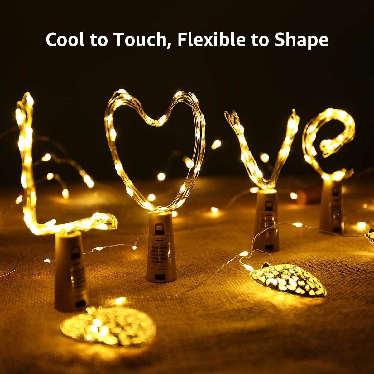 6Pcs 3Pcs/Lot Wine Bottle Lights With Cork DIY LED Lighting Strings Strip Light  For Gard Party Wedding Christmas Halloween--white--6 Pcs