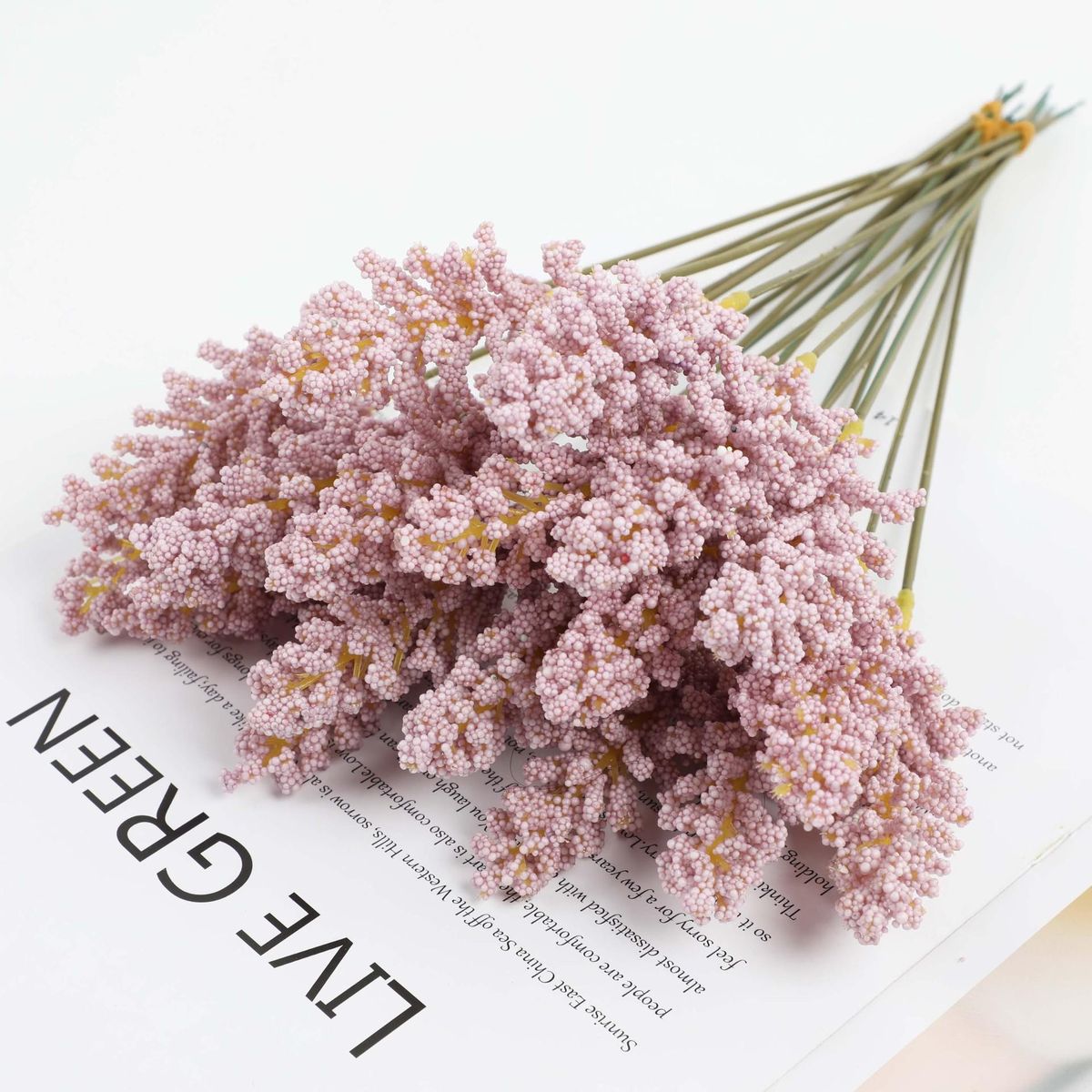 Simulation foam wheat ear fake grain ear pastoral style home decoration decoration wedding photography fake flower simulation reed Pink