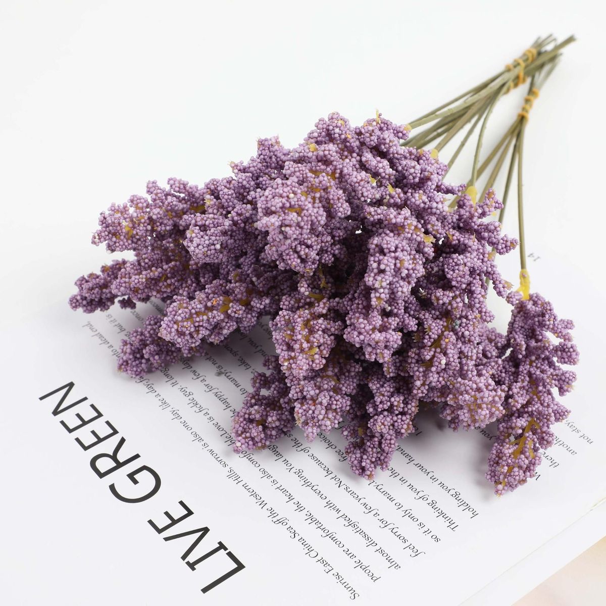 Simulation foam wheat ear fake grain ear pastoral style home decoration decoration wedding photography fake flower simulation reed Pink
