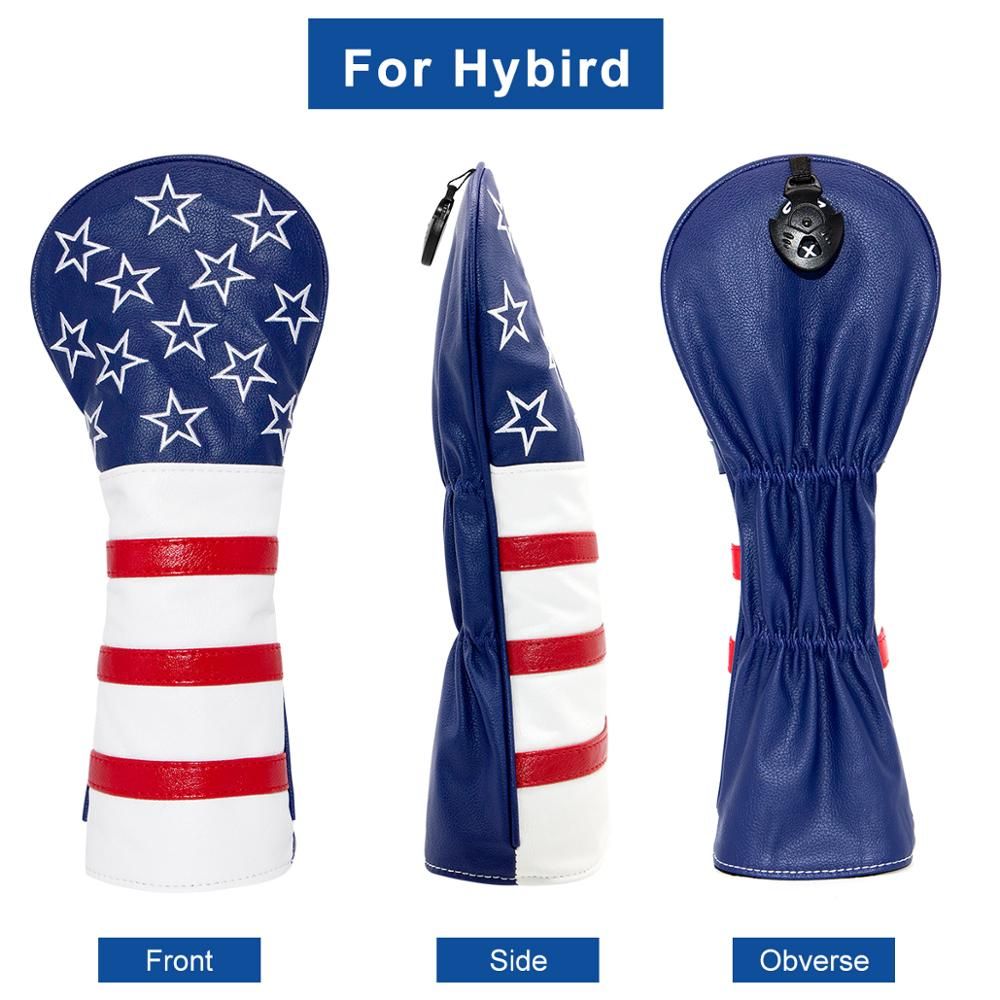 Golf Club Headcover Set Usa Amarica Golf Wood Cover 13x Tag