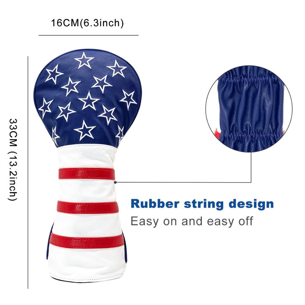 Golf Club Headcover Set Usa Amarica Golf Wood Cover 13x Tag