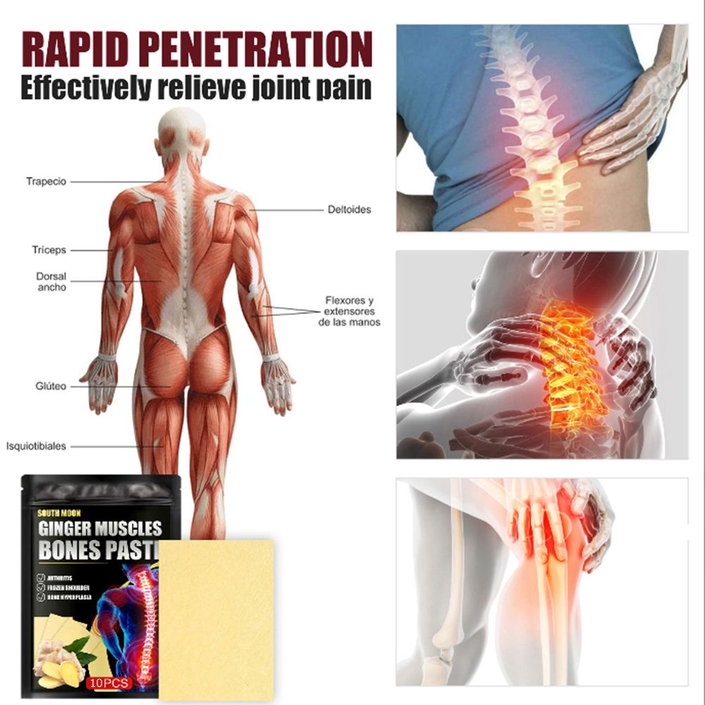 10PCS Ginger Tendon And Bone Patch Repair Damaged Relieve