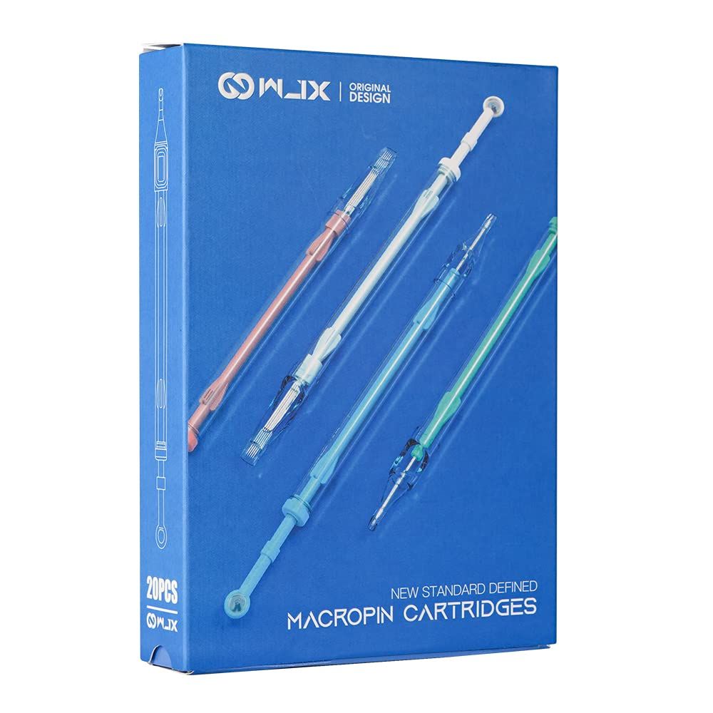 WJX Macropin Cartridges Tattoo Needles 20pcs Mixed Size For Coil Tattoo Machines