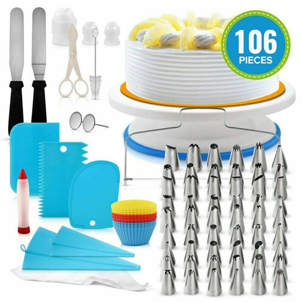 106Pcs Cake Decorating Supplies Kit Baking Fondant Tool Set