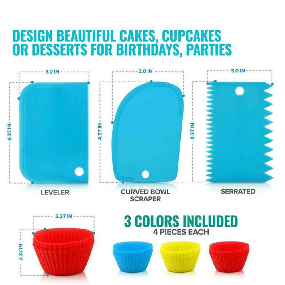 106Pcs Cake Decorating Supplies Kit Baking Fondant Tool Set