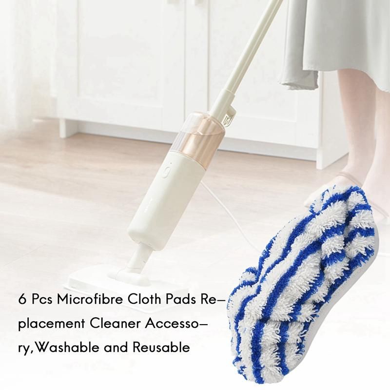 6 Pcs Microfibre Cloth Pads Repment for Clean& ZR005801 Cleaner AccessoryWashable and Reusable