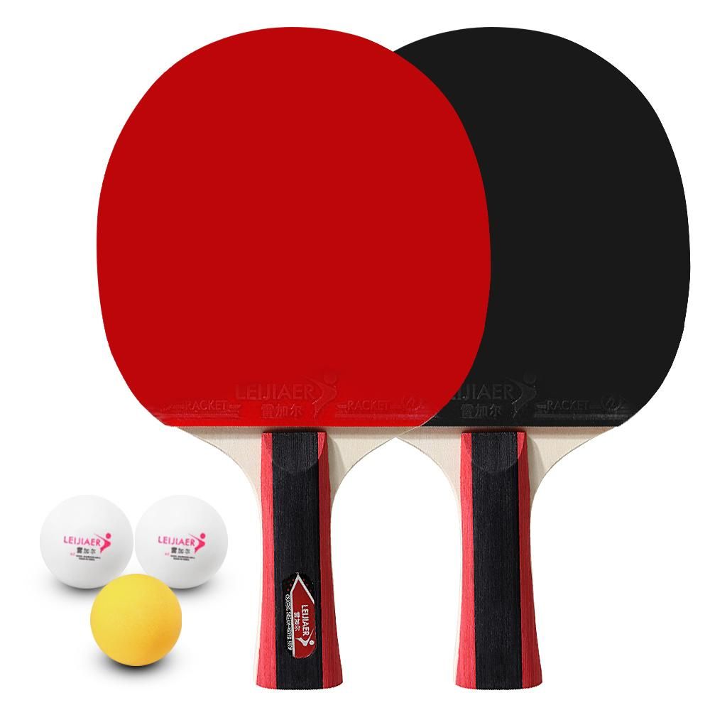 Table Tennis 2 Player Set 2 Table Tennis Bats Rackets and 3 Ping Pong Balls with Cover Bag