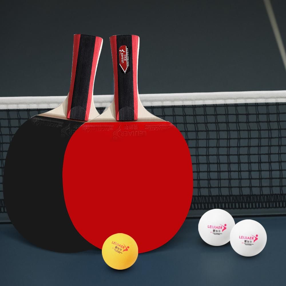 Table Tennis 2 Player Set 2 Table Tennis Bats Rackets and 3 Ping Pong Balls with Cover Bag