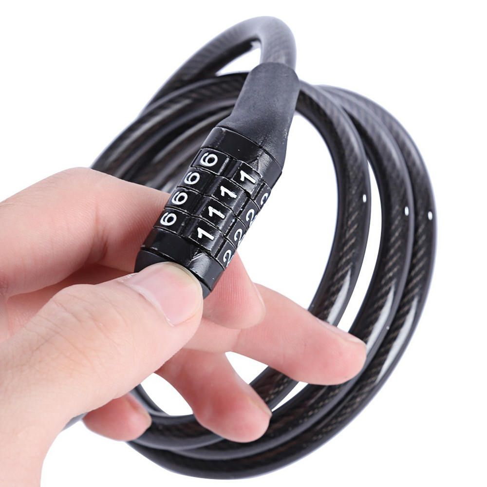1 Pc Bike Bicycle Lock Cable Heavy Duty Combination Chain
