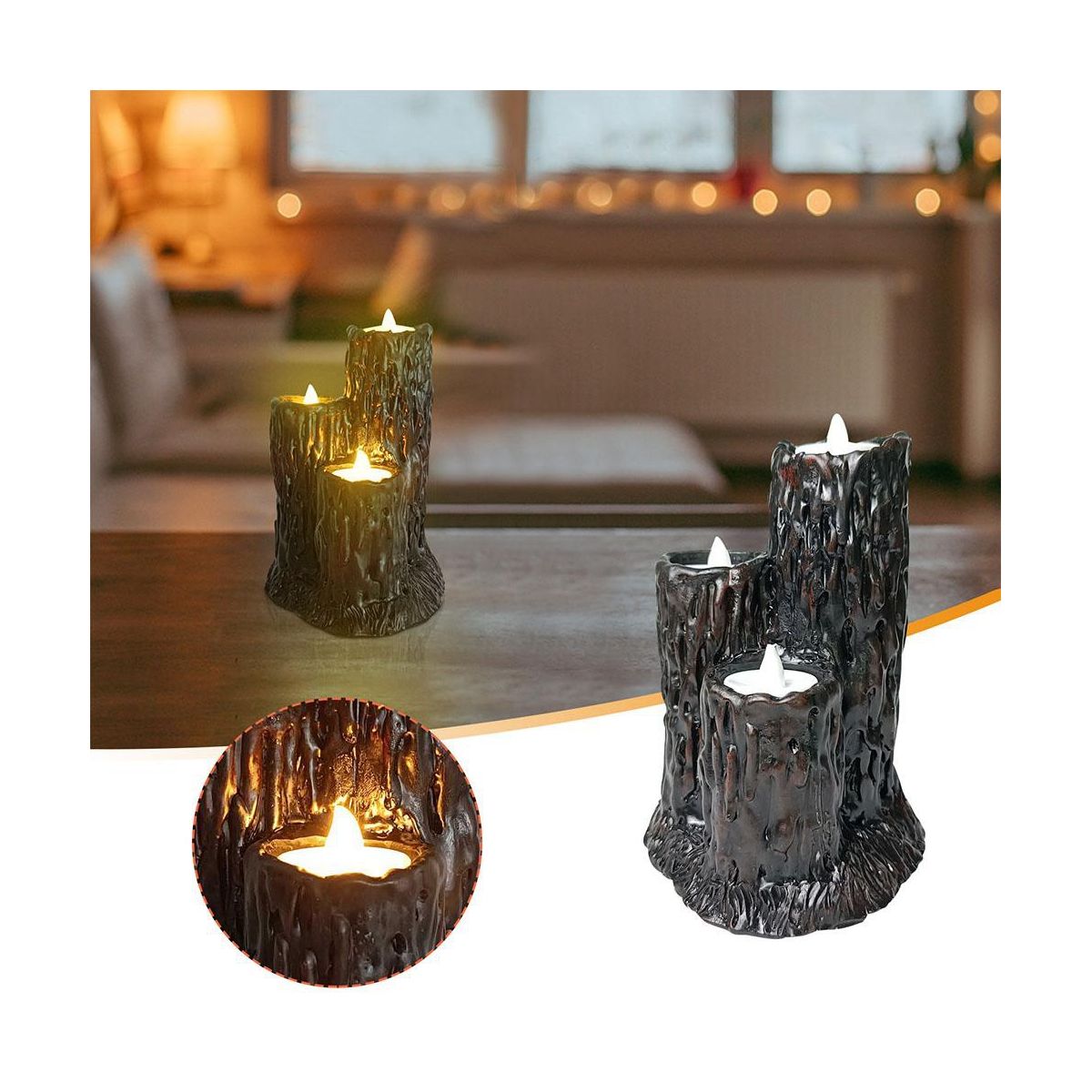 Hand-Poured Unscented Candle, Smokeless Cotton Wick Pillar
