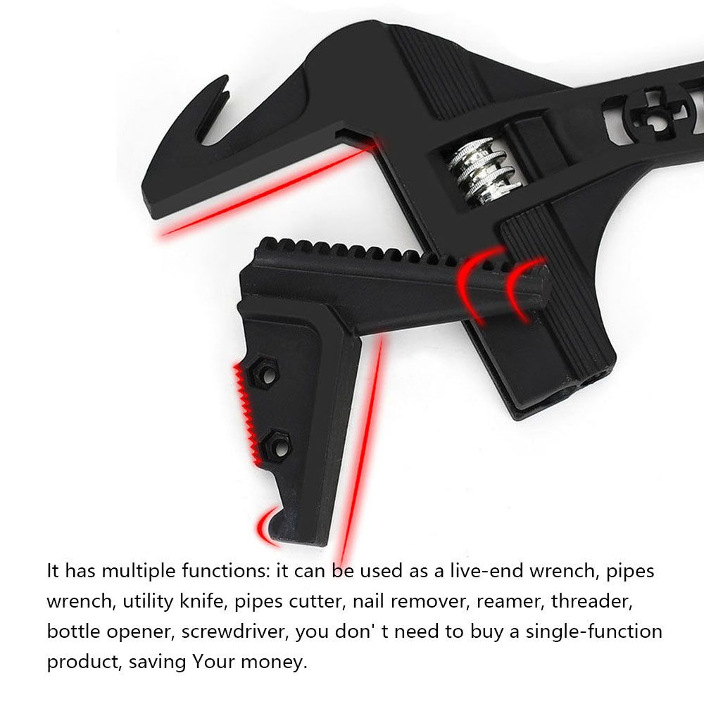Large-opening Adjustable Wrench Household Maintenance