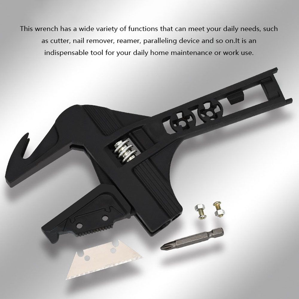 Large-opening Adjustable Wrench Household Maintenance
