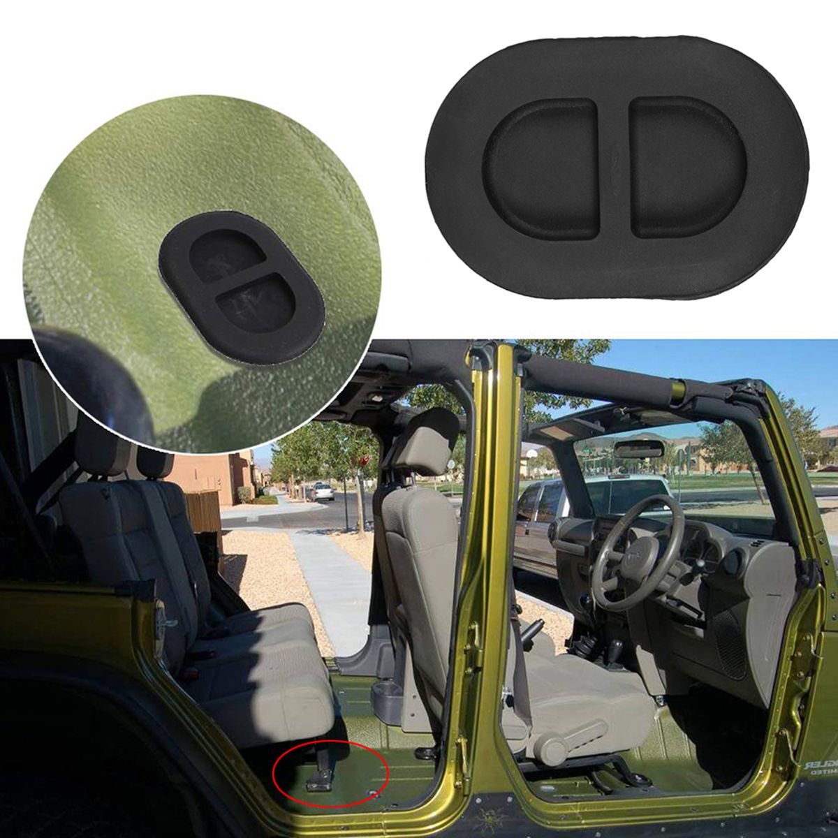 4Pcs Black Floor Pan Drain Plug Rear Floor Pan Body Plug