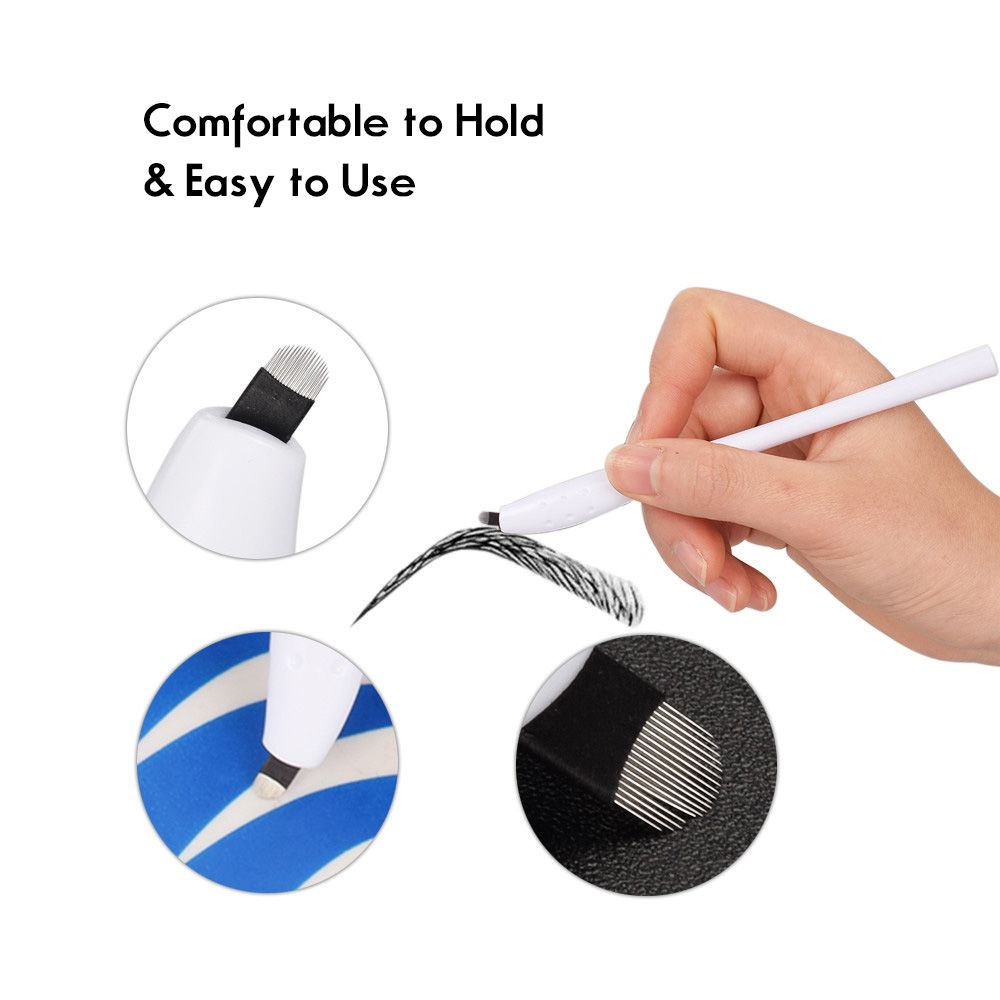 10pcs Eyebrow Tattoo Pens Tattoo Needles Microblading Pen