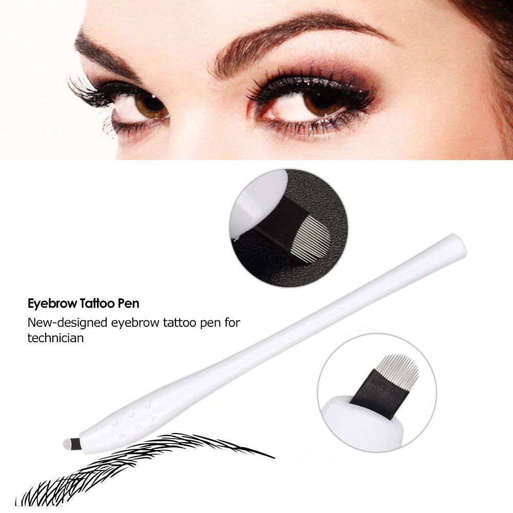 10pcs Eyebrow Tattoo Pens Tattoo Needles Microblading Pen