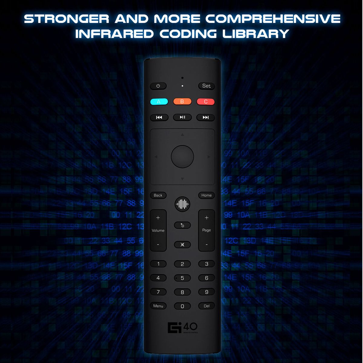 G40S Smart Voice Air Mouse 6-Axis Gyroscope Handheld Remote
